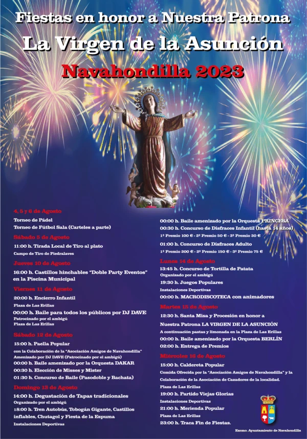 Fiestas en honor a Nuestra Patrona Virgen de la Asunción 2022